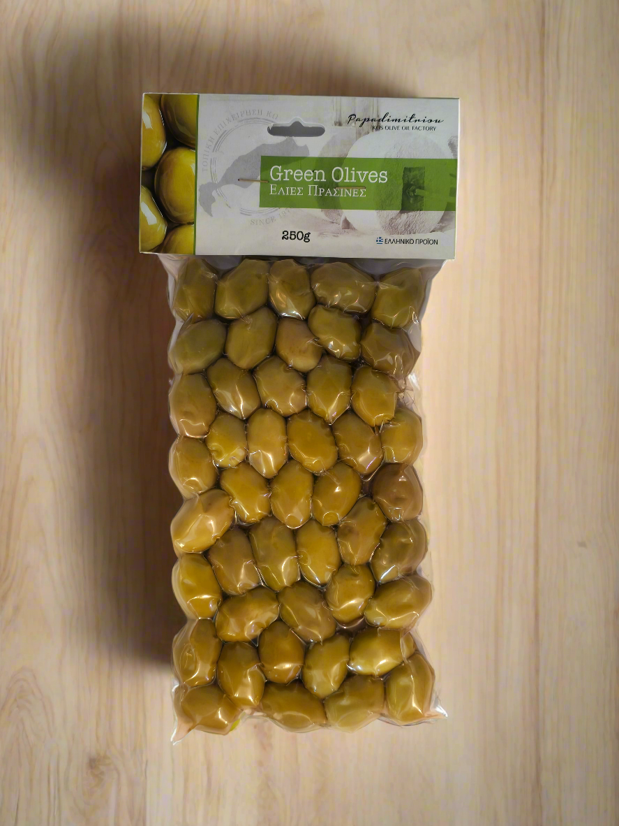 Oliven der Sorte Grün im Vakuum - 250g