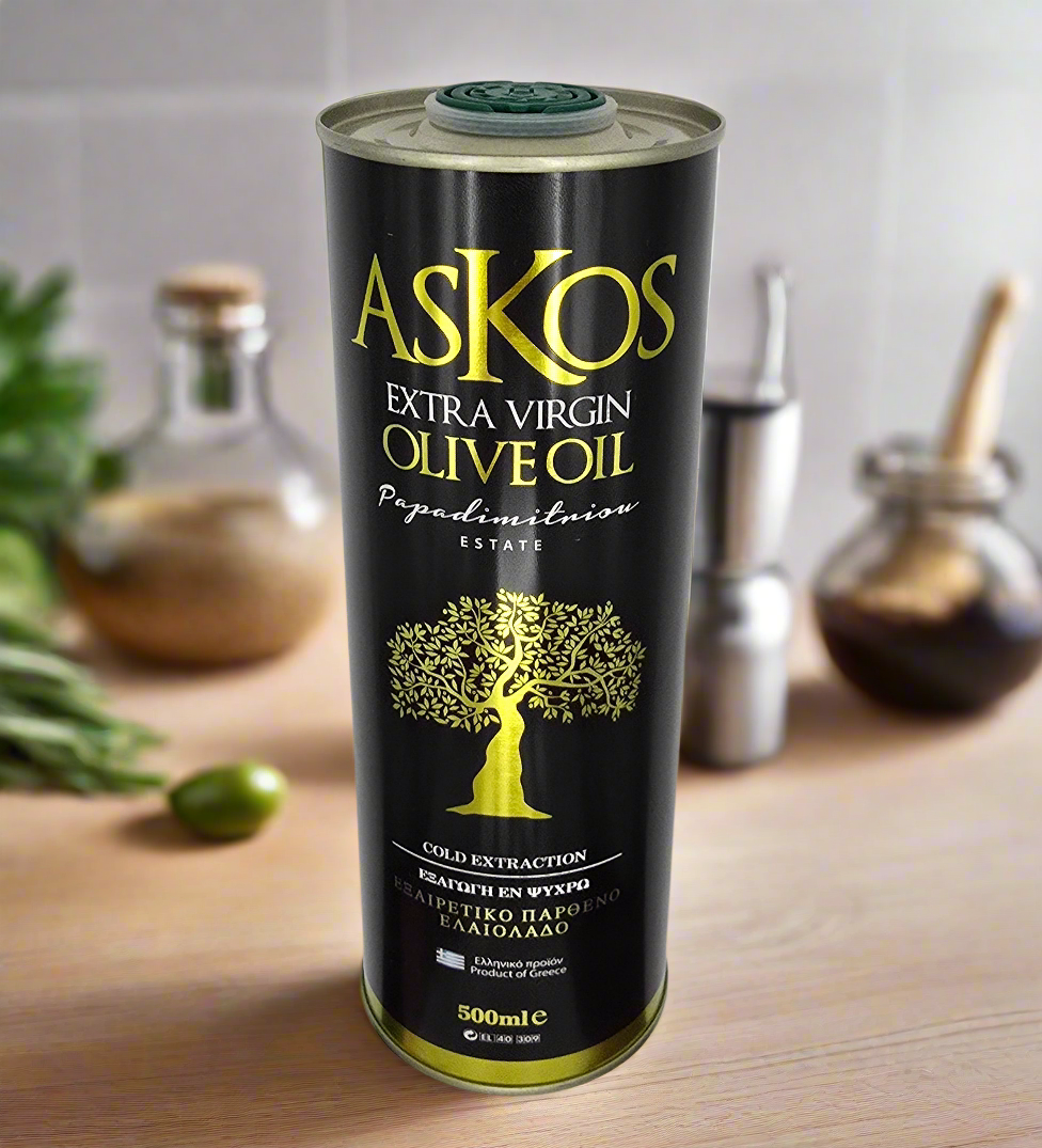 ASKOS Olivenöl Black 500ml - Nativ extra - Koroneiki-Olive