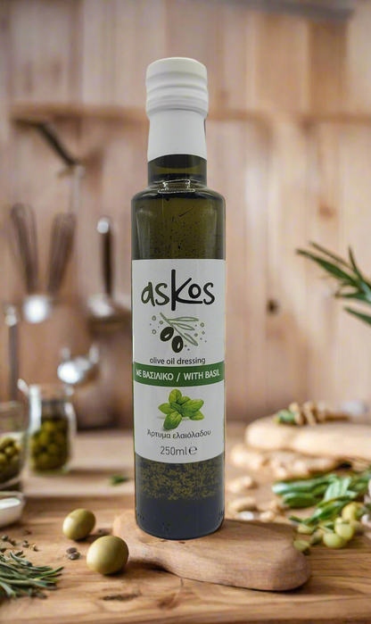 ASKOS - Olivenöl mit Basilikum 250ml - MHD 07/26