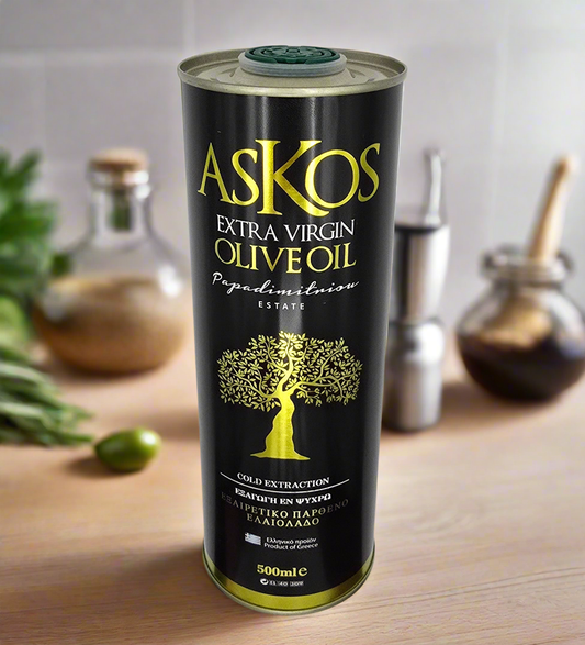 ASKOS Olivenöl Black 500ml - Nativ extra - Koroneiki-Olive