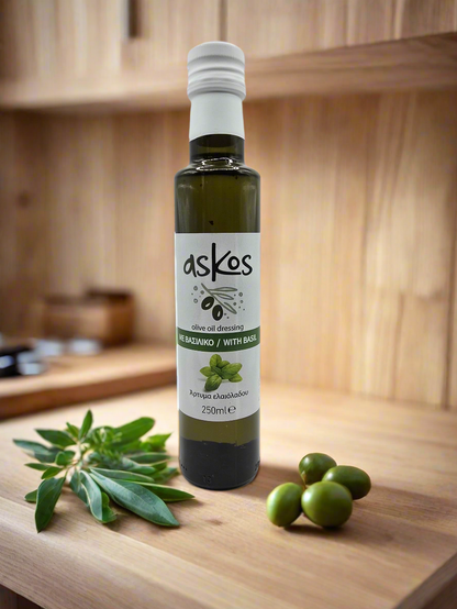 ASKOS - Olivenöl mit Basilikum 250ml - MHD 07/26